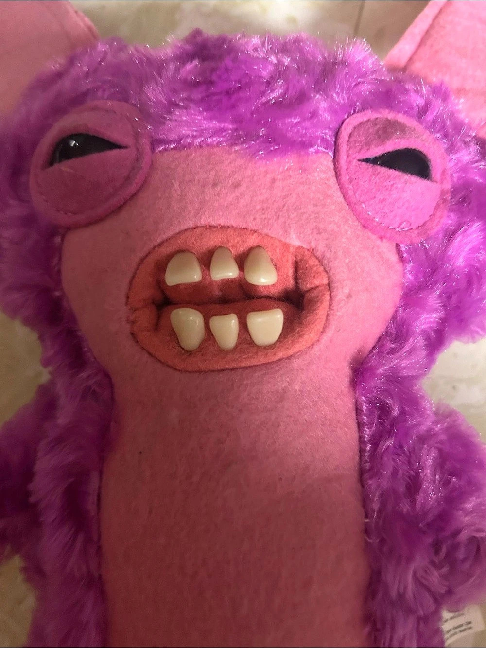 Fuggler Rabid Rabbit Purple & Pink Plush Toy - Picture 2 of 3